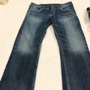 Men’s silver jeans size 36x32 Grayson Straight